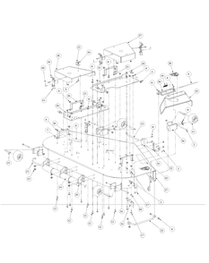 Fabricated Cutter Deck Diagram and Parts List for M60-KW (53AB5D8X150-25-HP)(2003 1/2) Cub Cadet Lawn Tractor